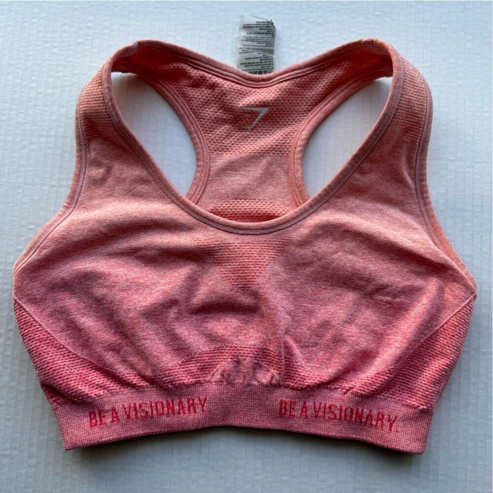 Gymshark Sports Bra Women’s Size Small S Tonal Ombre Color w/ Pink Orange Shift - Picture 4 of 5